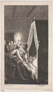 Viñeta de título para Smollett "Las aventuras de Peregrine Pickle" de Georg Christian Schule