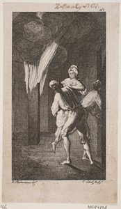 Viñeta de título para Smollett "Las aventuras de Peregrine Pickle" de Georg Christian Schule