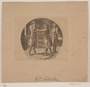 Vignette con tres hombres