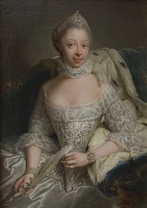 Princesa Carlota de Mecklemburgo-Strelitz, reina de Inglaterra - Retrato de la princesa Carlota de Mecklemburgo-Strelitz (1744-1818), Reina de Gran Bretaña, por Matthieu, Georg David (1737-1778)
