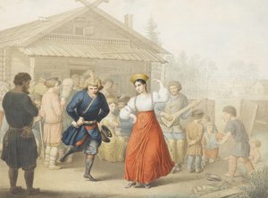Fiesta fuera de una taberna