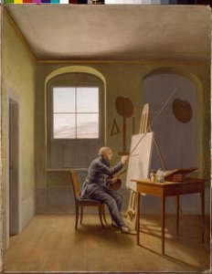 Caspar David Friedrich en su estudio de Georg Friedrich Kersting