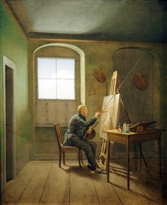 Alemán: Caspar David Friedrich en su estudio Caspar David Friedrich en su estudio (1811)