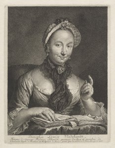 Dorothée Louise Viedebandt (La esposa del artista) de Georg Friedrich Schmidt