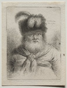 Viejo con sombrero de piel de Georg Friedrich Schmidt