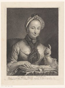 Retrato de Dorothée Louise Viedebandt, esposa del artista Georg Friedrich Schmidt
Dorothée Louise Viedebandt, Femme de George Frederic Schmidt (título en el objeto) de Georg Friedrich Schmidt