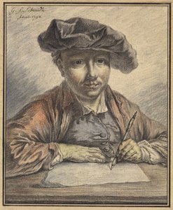 Autorretrato Dibujando de Georg Friedrich Schmidt