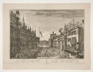 La Calle Saint Bassi y su Templo en Venecia de Georg Gottfried Winckler