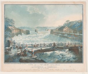 Vista de la primera cascada de Tisteddal en Noruega de Georg Haas