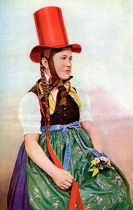 Una doncella del bosque con su vestido de domingo, 1922