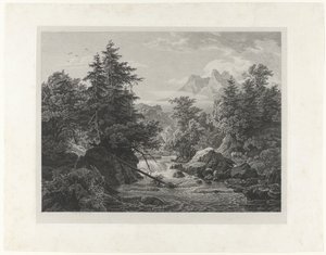 Vista al río en el norte del Tirol de Georg Heinrich Busse