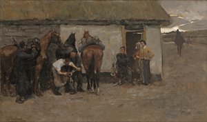 El herrero, c.1881-84 (óleo sobre lienzo) de Georg Hendrik Breitner