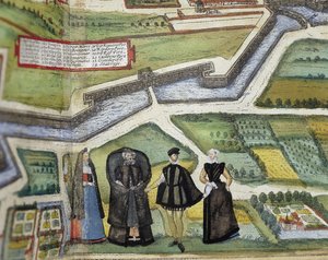 BRAUN, Jorge (1541-1622). ORTELIUS, Abraham (1527-1598). HOGENBERG, Franz (1535-1590). Civitatis Orbis Terrarum (Theatrum orbis terrarum). 1572-1617. Amberes (1572). Detalle inferior. Tomo I. Aguafuerte. ESPAÑA. CASTILLA Y LEÓN. Salamanca. Universidad de S de Georg Hogenberg Franz (1535 90) & Ortelius Abraham (1527 98) Braun