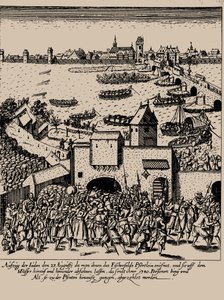 El levantamiento de Fettmilch. Expulsión de los judíos de Frankfurt el 23 de agosto de 1614, c. 1616-1617