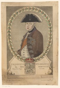 Retrato de Federico Guillermo II, rey de Prusia de Georg Mathäus Probst
