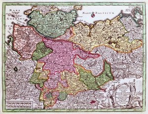 Mapa del norte de Alemania, de un atlas