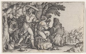 El sacrificio de Abraham, de La historia de Abraham de Georg Pencz
