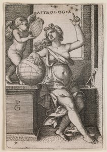 Astrología, de la serie "Las artes liberales", c.1541 (grabado) de Georg Pencz