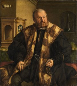 Retrato de Jörg Herz, maestro de la casa de la moneda de Núremberg de Georg Pencz