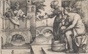 David y Betsabé de Georg Pencz