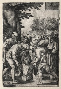 José bajado a un pozo, 1546 de Georg Pencz