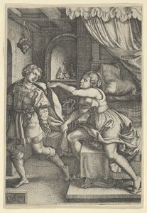 José y la esposa de Potifar, de La Historia de José, 1546