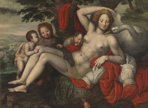 Leda y el cisne de Georg Pencz