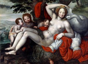 Leda y el cisne de Georg Pencz