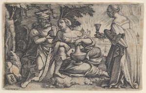 Lot y sus hijas de Georg Pencz