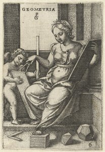 Geometría
Geometria (título en el objeto)
Siete artes libres (título de la serie) de Georg Pencz