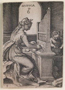 Musica, de la serie “Las artes liberales” de Georg Pencz