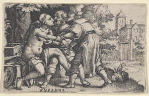 Susana y los ancianos de Georg Pencz
