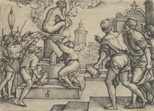 La cortesana castigada, de La historia del mago Virgilio de Georg Pencz