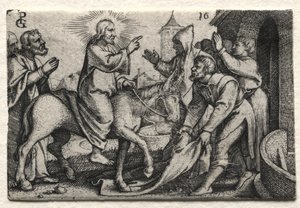 La vida de Jesucristo: Cristo entrando en Jerusalén de Georg Pencz
