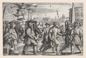 El Triunfo de la Fama sobre la Castidad, de Los Triunfos de Petrarca de Georg Pencz