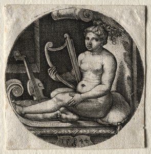 El arpista de Georg Pencz