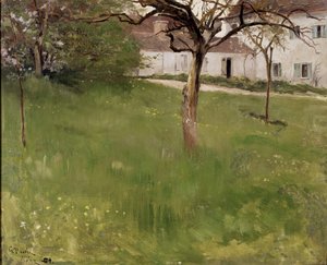 Un jardín en Grez de Georg Vilhelm Pauli