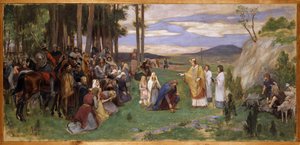 Ansgar predicando el cristianismo