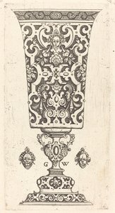 Copa decorada con máscara de Georg Wechter I