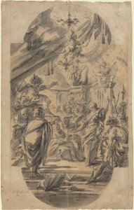La disputa de Santa Catalina de Alejandría de Georg Wilhelm Neunhertz