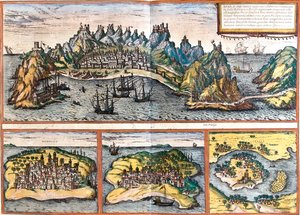 Adén, Mombasa, Kilwa, Nova Sofala, Yemen, Kenia, Tanzania, Mozambique de Georg and Hogenberg Franz (1535 90) Braun