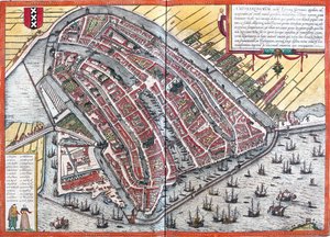 Amsterdam, Países Bajos de Georg and Hogenberg Franz (1535 90) Braun