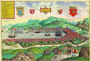 Bergen, Noruega de Georg and Hogenberg Franz (1535 90) Braun
