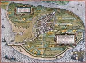 Brielle, Países Bajos de Georg and Hogenberg Franz (1535 90) Braun