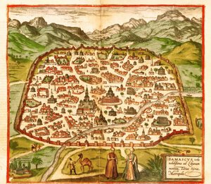 Damasco, Siria de Georg and Hogenberg Franz (1535 90) Braun