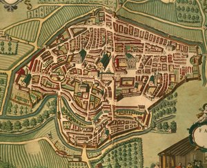 Fabriano de Civitates Orbis Terrarum por Georg Braun de Georg Braun and Hogenberg Franz