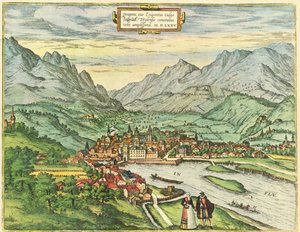 Innsbruck, Austria, Tirol de Georg and Hogenberg Franz (1535 90) Braun