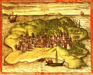 Kilwa, Tanzania de Georg and Hogenberg Franz (1535 90) Braun