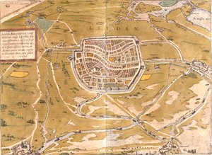 Leyden, Holanda de Georg and Hogenberg Franz (1535 90) Braun