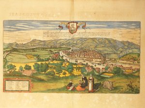 Mapa de Bilbao del Civitates Orbis Terrarum de Georg Braun de Georg Braun and Hogenberg Franz